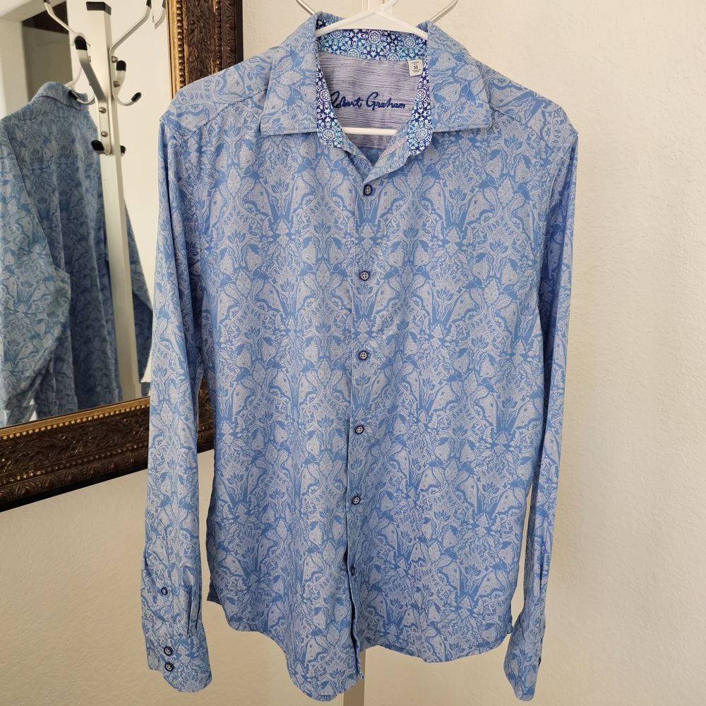 Robert Graham Blue Patterned Men's Shirt